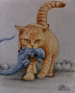 Gato vs Alien – ejemplo de color