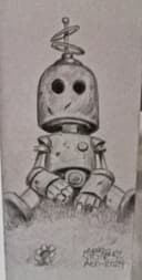 Robot en el Pasto