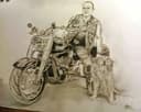 Motociclista y su Perro
