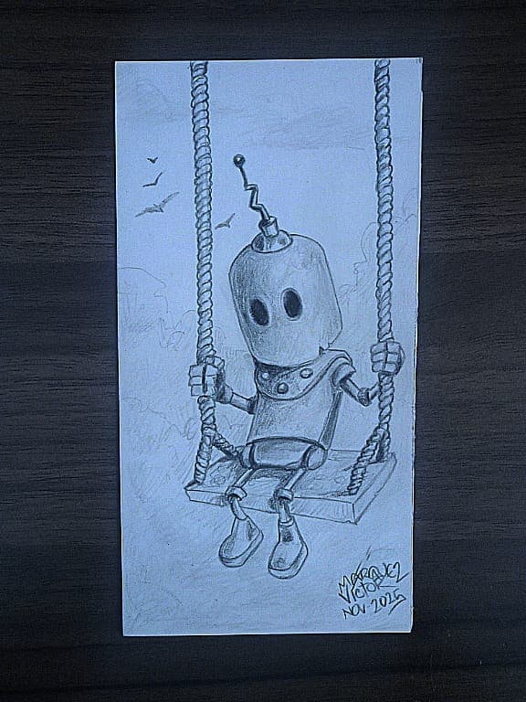 Robot en el Columpio